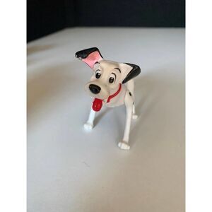 Vintage Walt Disney 101 Dalmatians Poseable Legs Pongo Figurine Red Collar